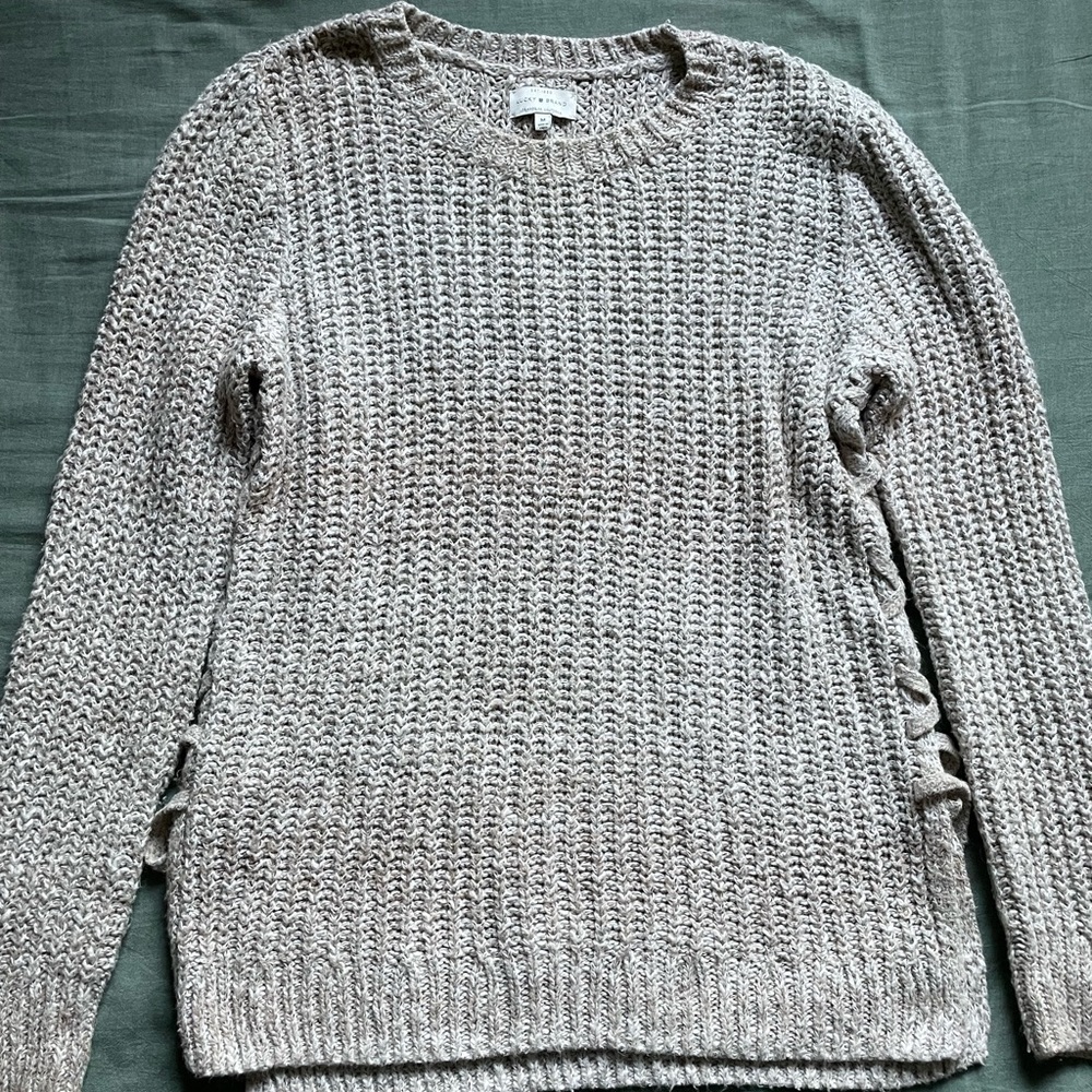 Lucky Brand Cream Knitted Cardigan